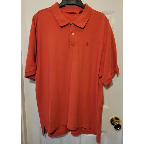 Izod Coral Quarter Button Up Polo Shirt 100% Cotton Men's Size XXL - Picture 1 of 10
